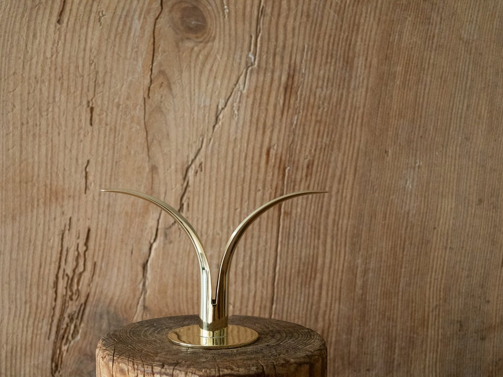 Ivar Ålenius Björk for Skultuna SKULTUNA : Ivar Ålenius Björk : Liljan "Lily" Candlestick, Brass