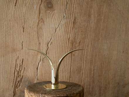 Ivar Ålenius Björk for Skultuna Liljan Brass Candlestick