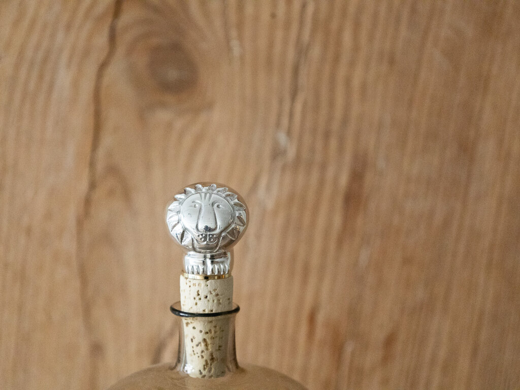 Lisa Larson for Skultuna Silver Lion Wine Stopper