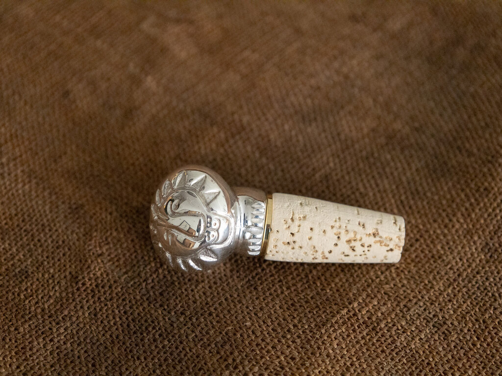 Lisa Larson for Skultuna Silver Lion Wine Stopper