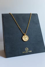 Coin Pendant Gold Long - Iris Boutique
