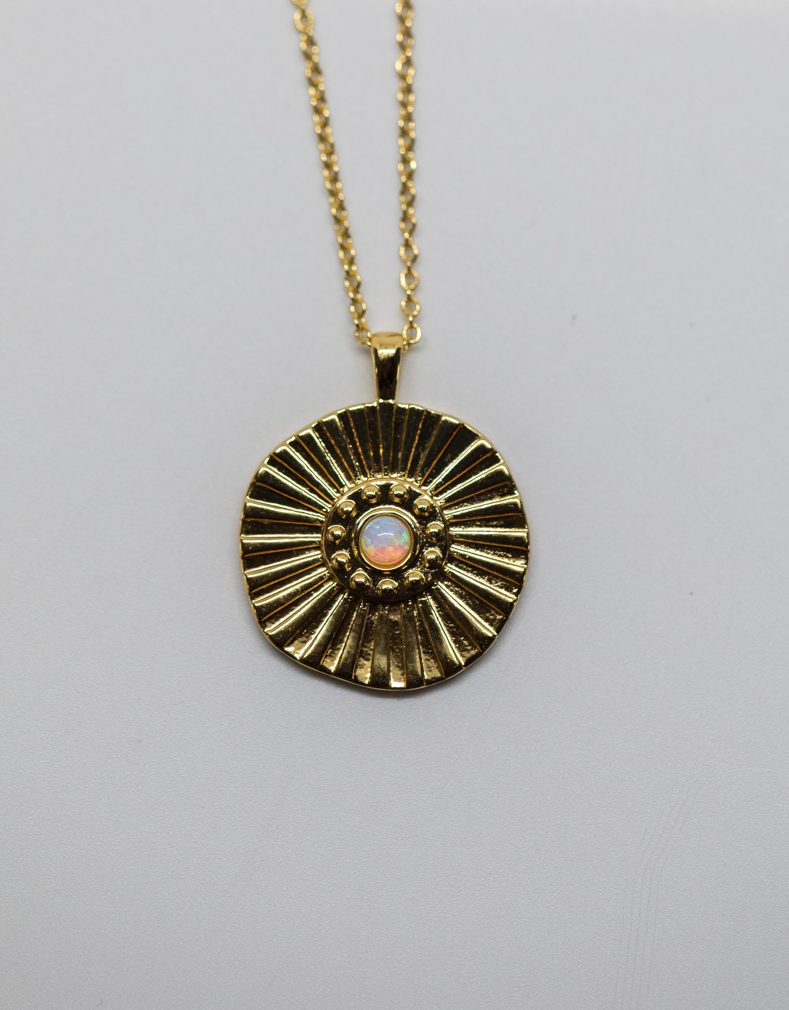 Gorjana Sunburst Coin Necklace Gold