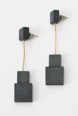 SYLCA Charcoal Square Laura Earrings