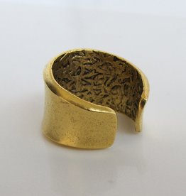 Ornamental Things Gold Concave Band Ring
