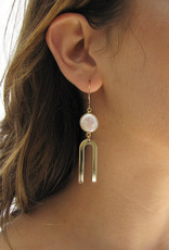 Ornamental Things Pearl & Arc Ears 14k Gold Filled