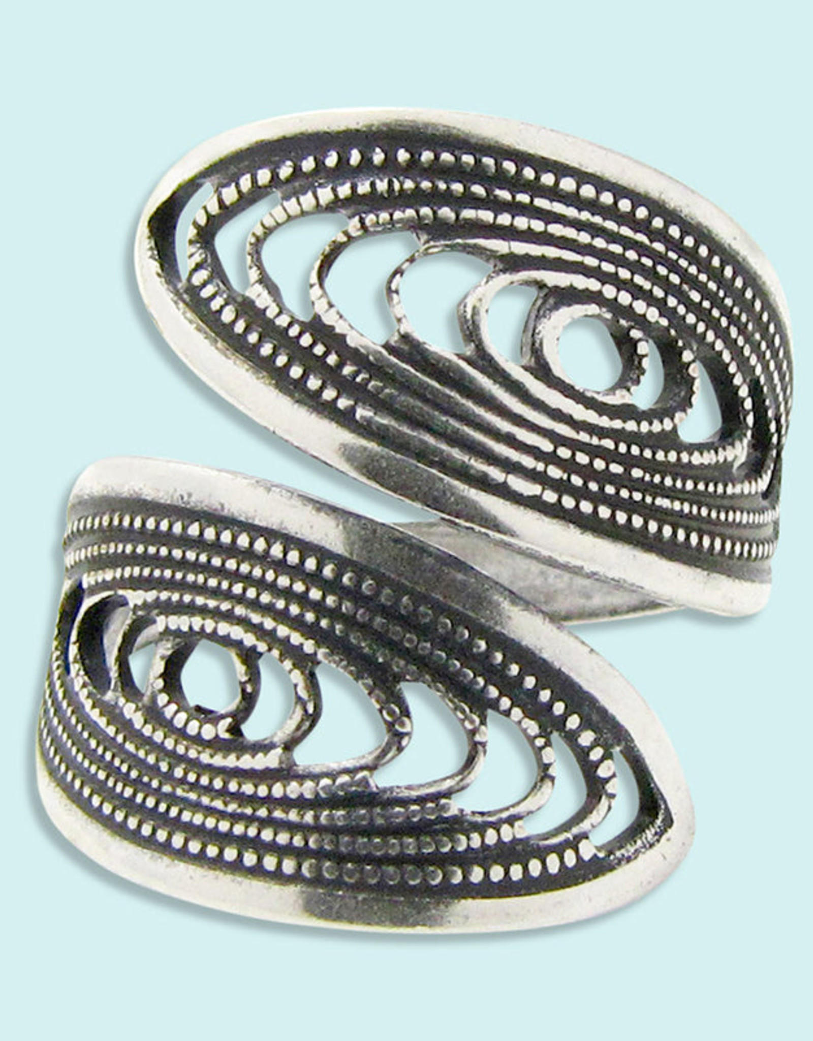 Ornamental Things Silver Filigree Swirl Ring