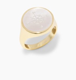 Gorjana Compass Etched Ring