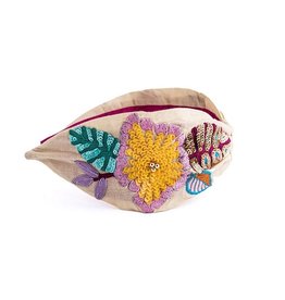 Namrata Joshipura Ivory Gerbera Multi-color Flower & Leaf Headband