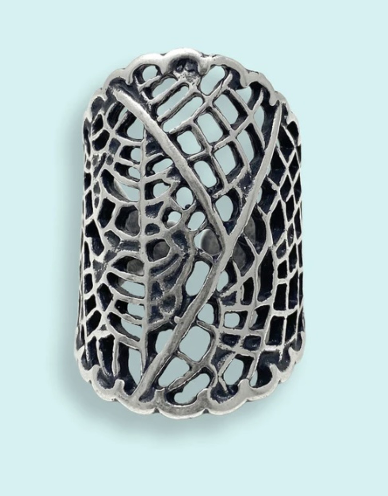 Ornamental Things Silver Leaf Lace Ring