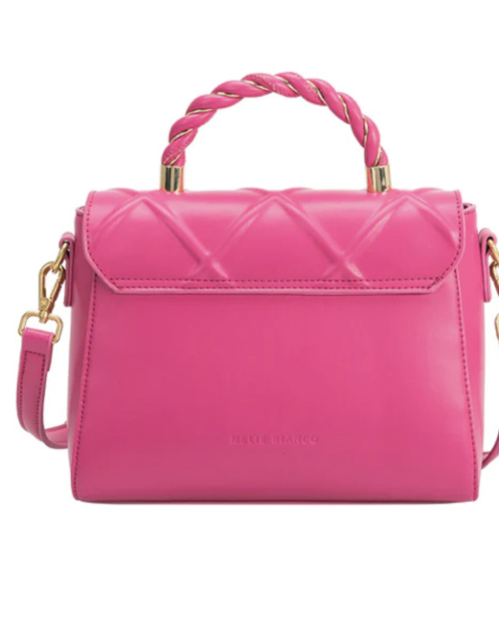 Melie Bianco Ruby Pink Vegan Top Handle Bag