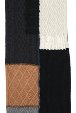 Echo Black Cable Patchwork Scarf