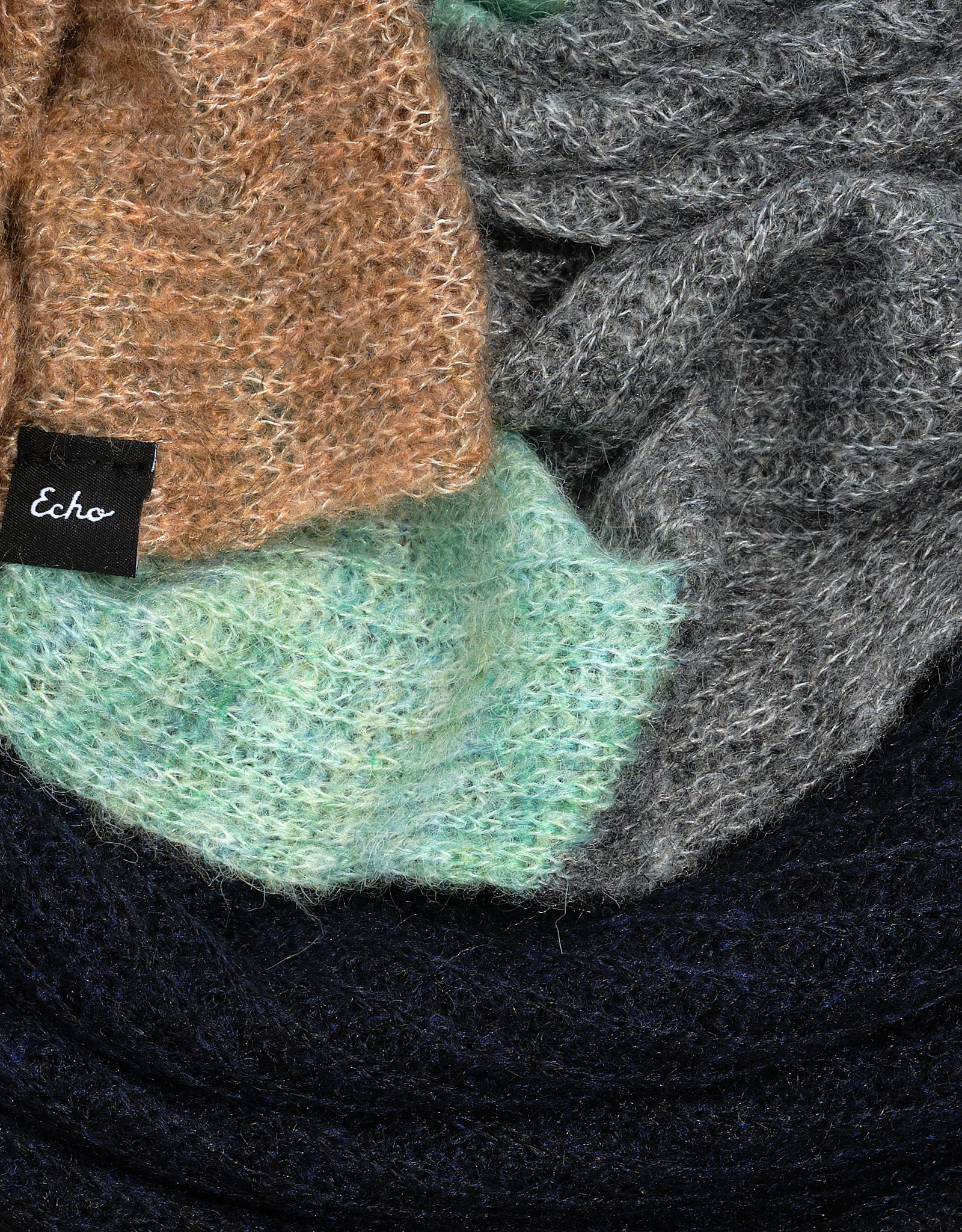 Echo Cucumber Colorblocked Featherweight Knit Wrap