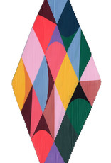 Echo Puzzle Pleated Diamond Scarf Multi-color