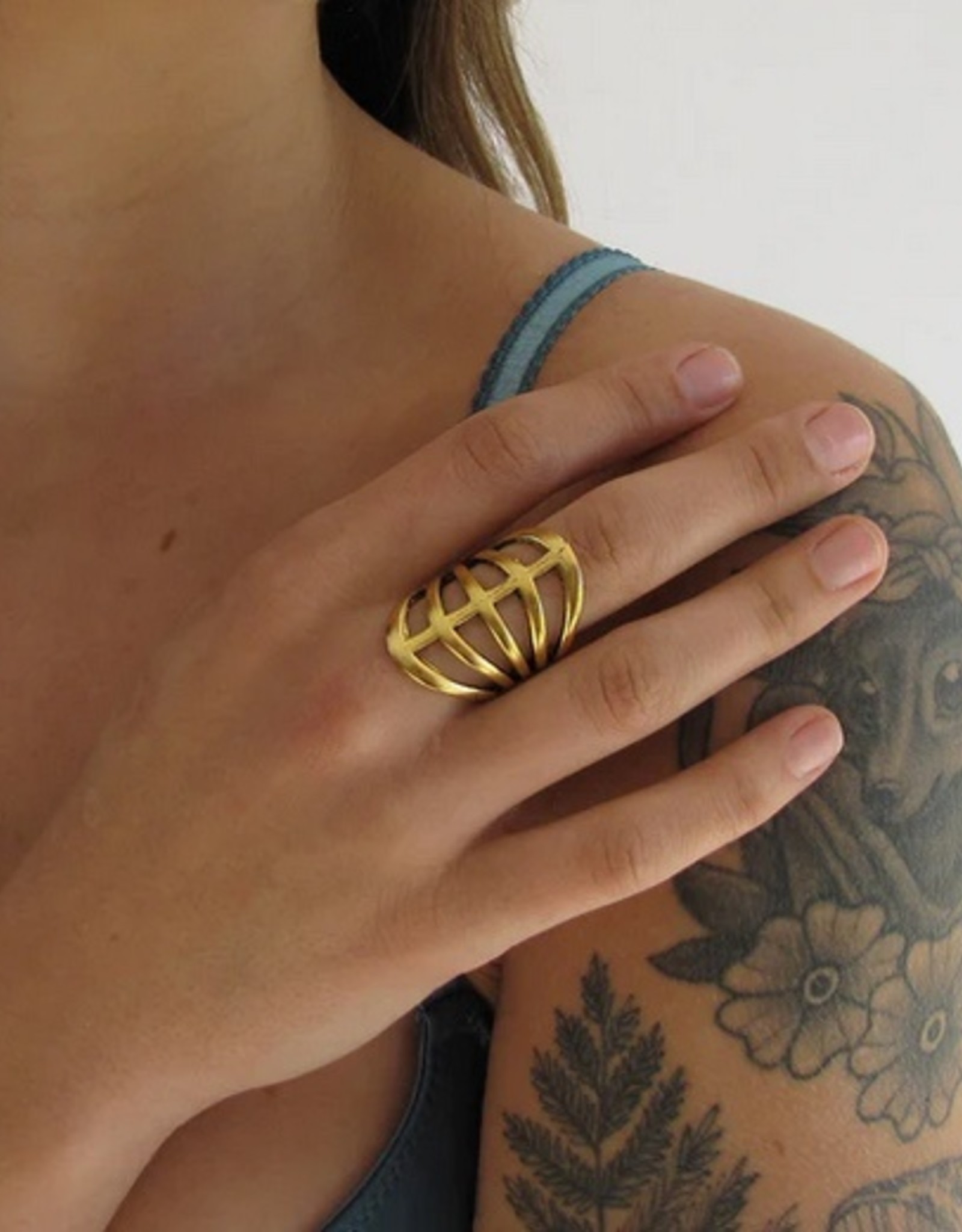 Ornamental Things Gold Gladiator Ring