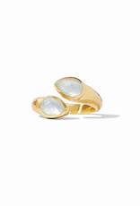 Julie Vos Avalon Wrap Ring Clear Crystal