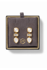 Julie Vos Antonia Tier Earring Iridescent Clear Crystal