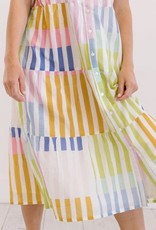 Sunshine Tienda Colorful Stripe Champagne Beach Dress