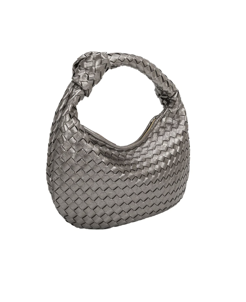 Melie Bianco Drew Small Woven Top Handle Bag