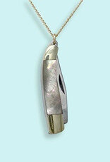 Ornamental Things Willow Knife in Abalone Necklace