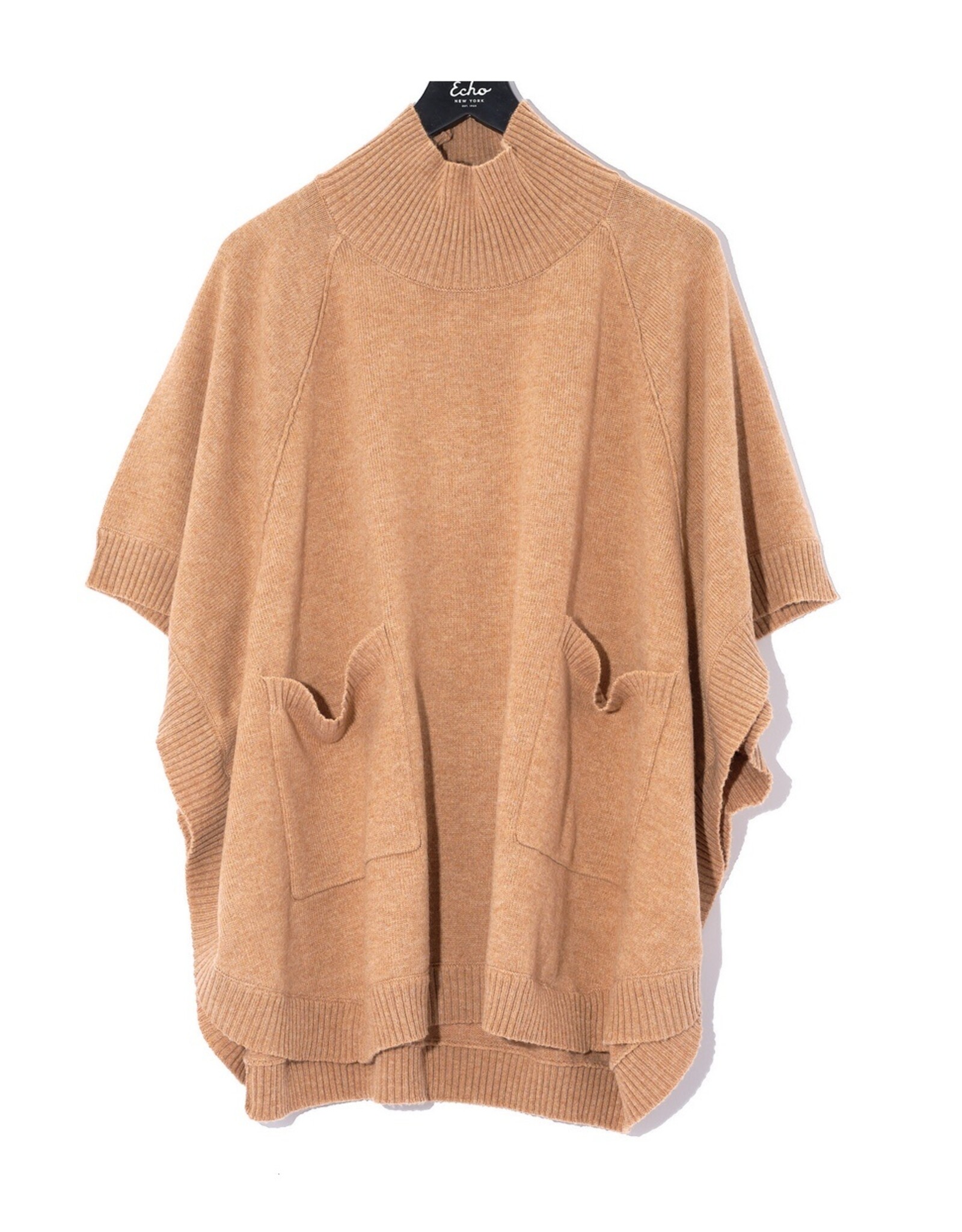 Camel Heather  Cocoon Poncho