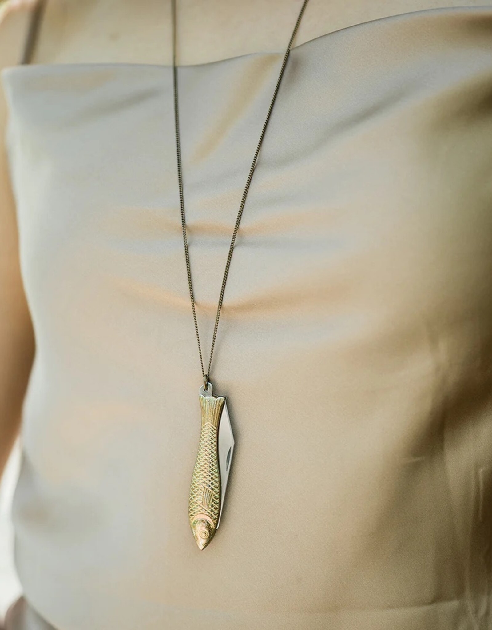 Ornamental Things Fish Knife Necklace