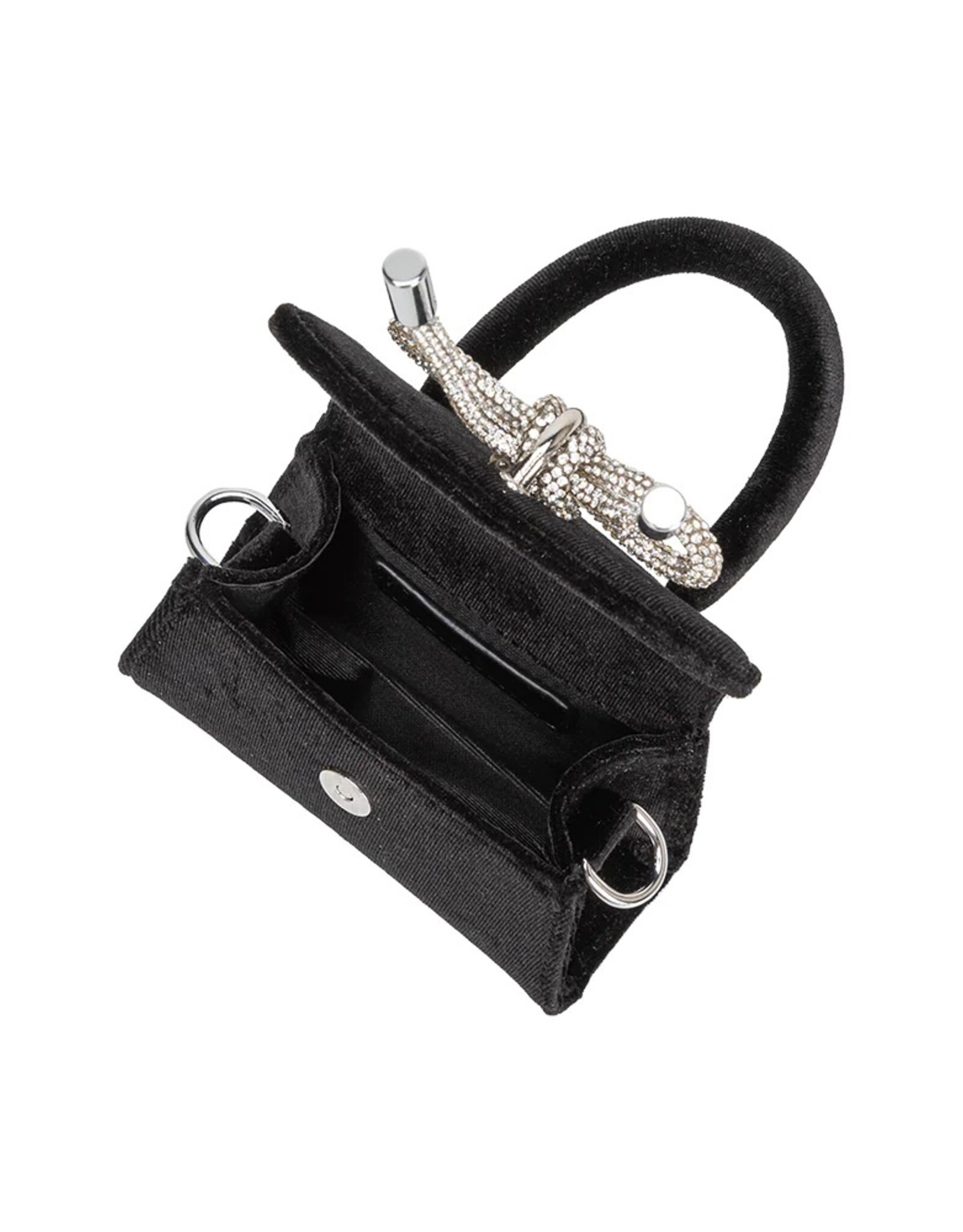 Melie Bianco Sabrina Black Mini Top Handle Bag