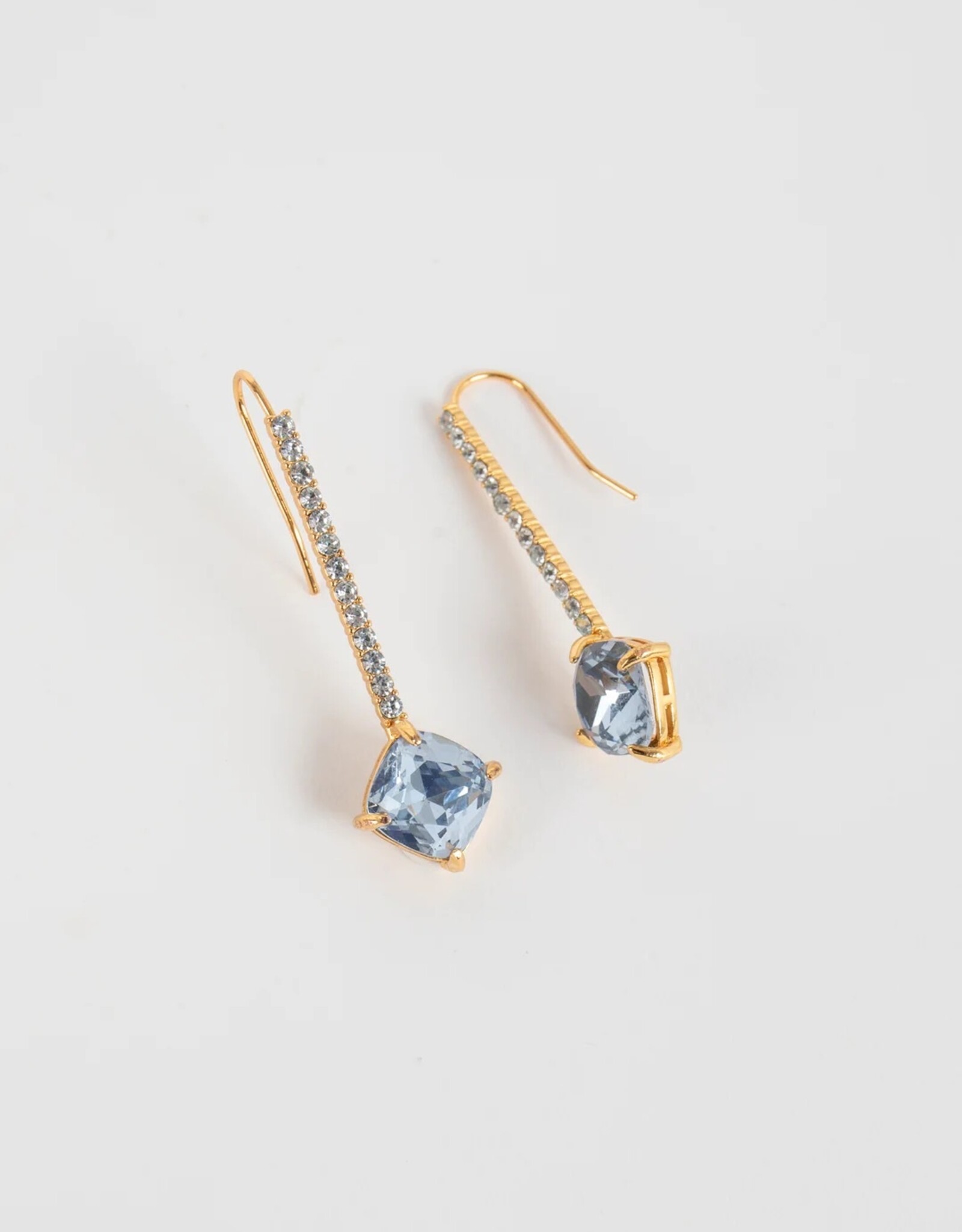 Black Crystal Earrings - Gold Drop Crystal Earrings | Misook