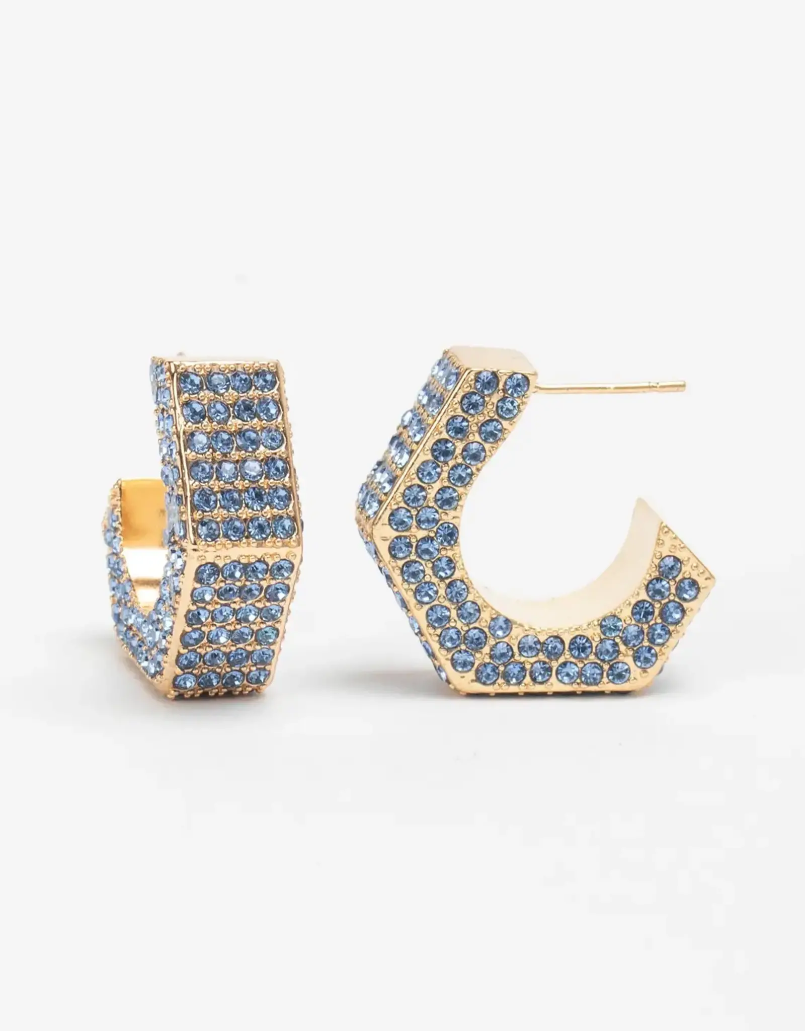 Essential Baguette Inlay Hoop Earrings – Via Saviene