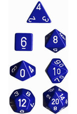Chessex Opaque: Poly Set Blue/White (7)