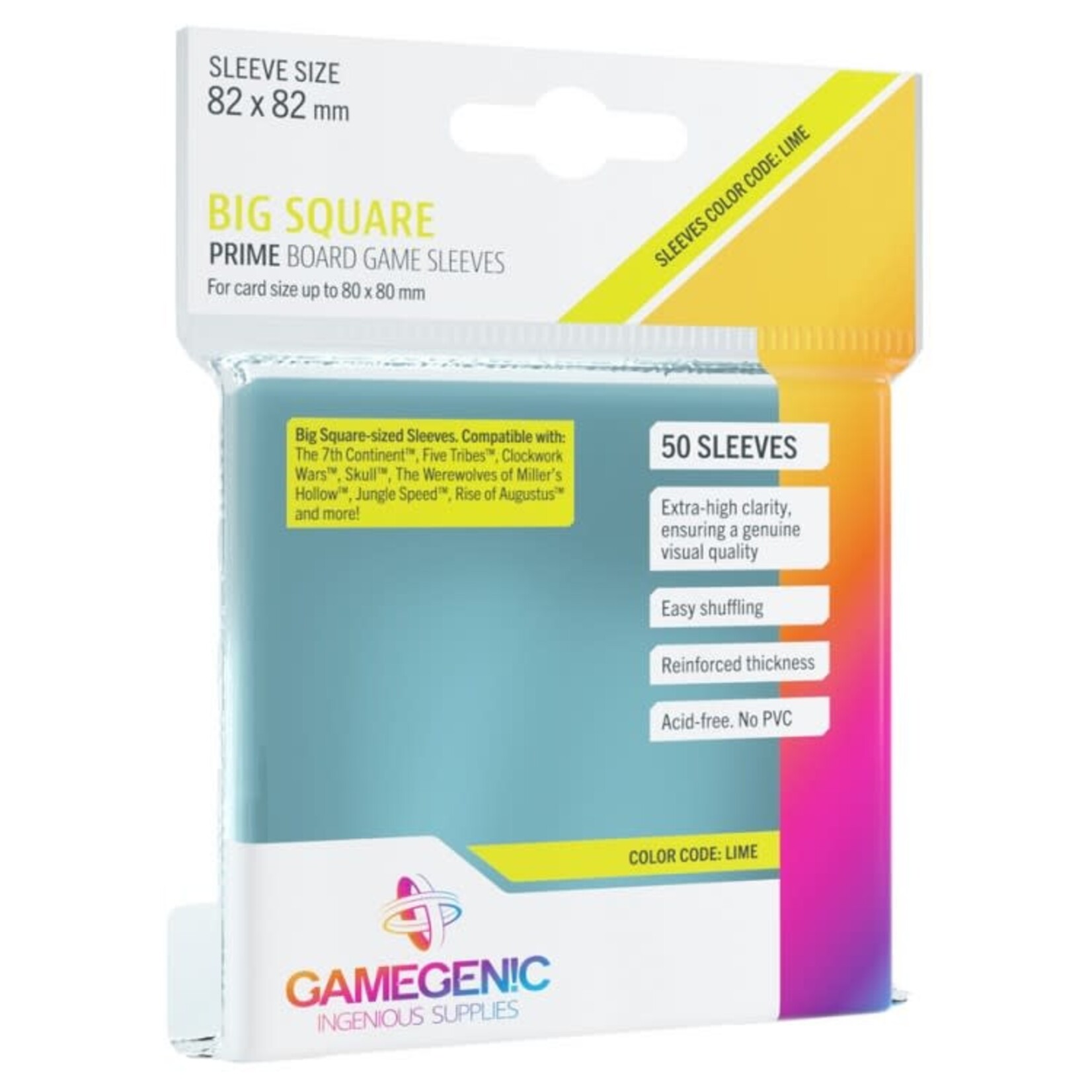 GameGenic DP: Prime: Big Square Lime (50)