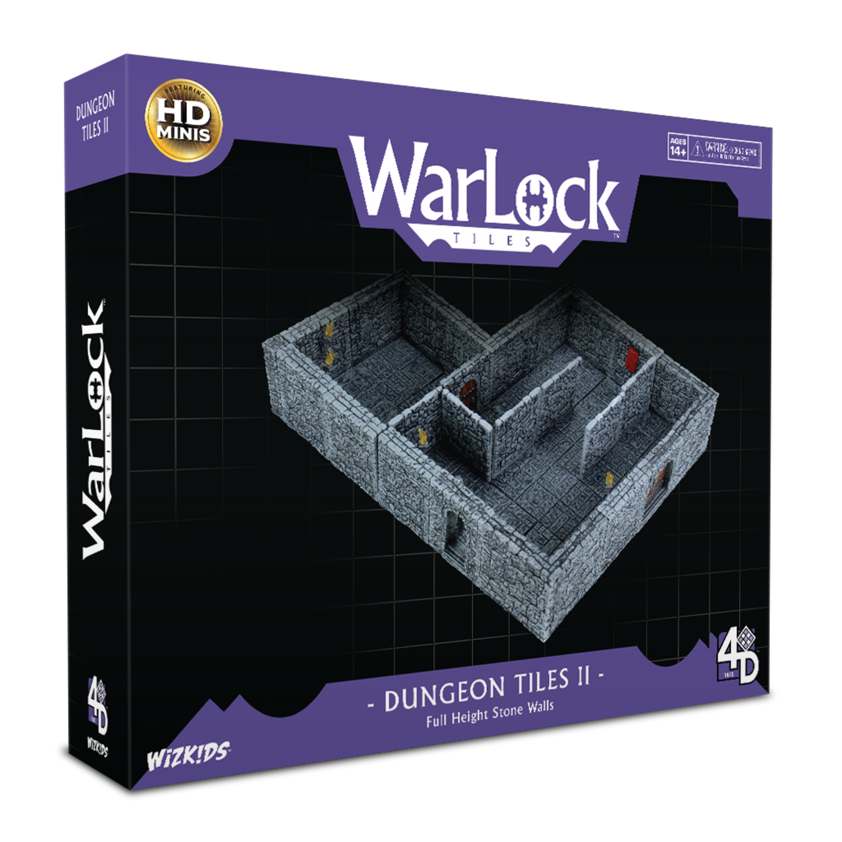 WizKids WarLock Tiles: Dungeon Tiles II Full Height Stone Walls