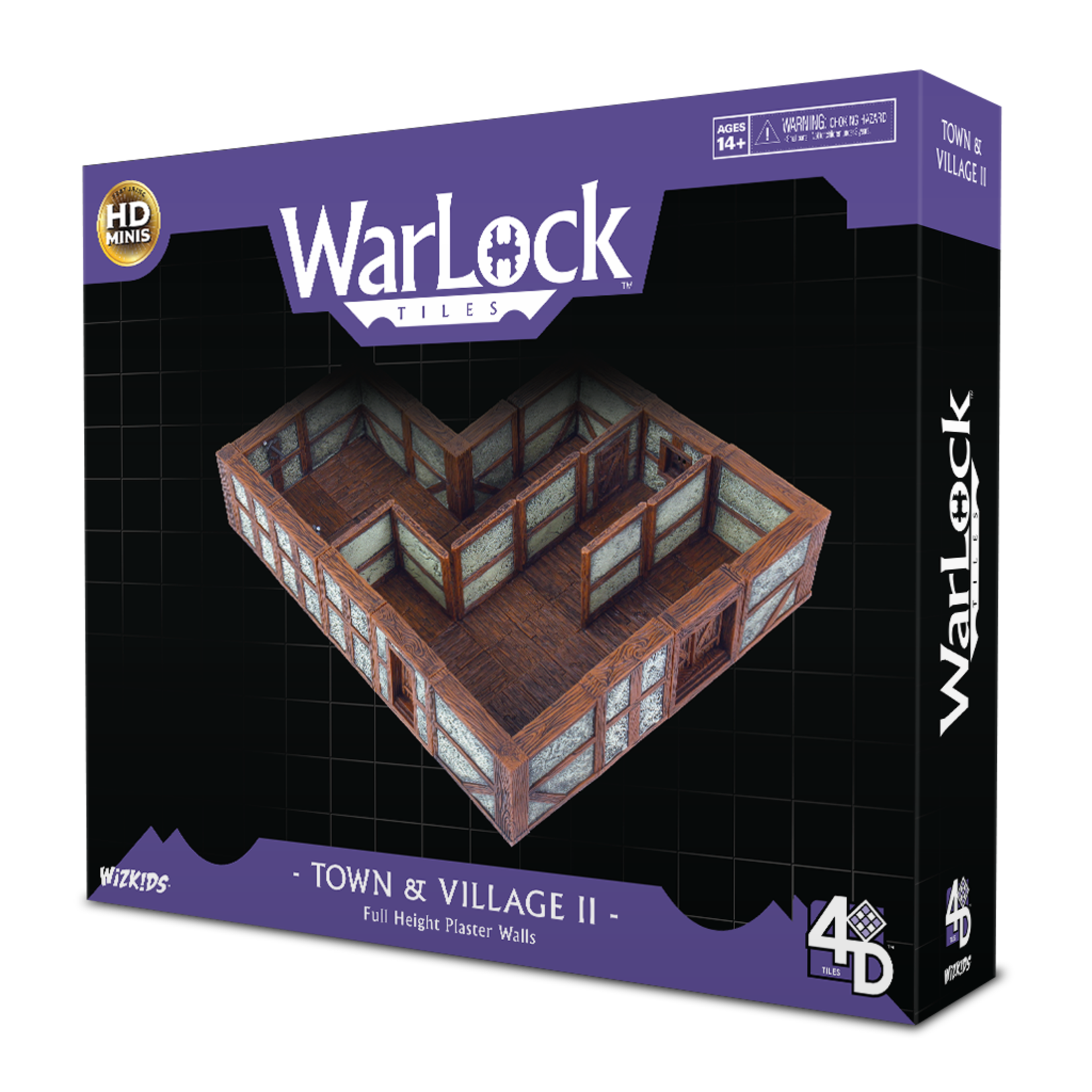 WizKids WarLock Tiles: Town & Village II - Full Height Plaster Walls