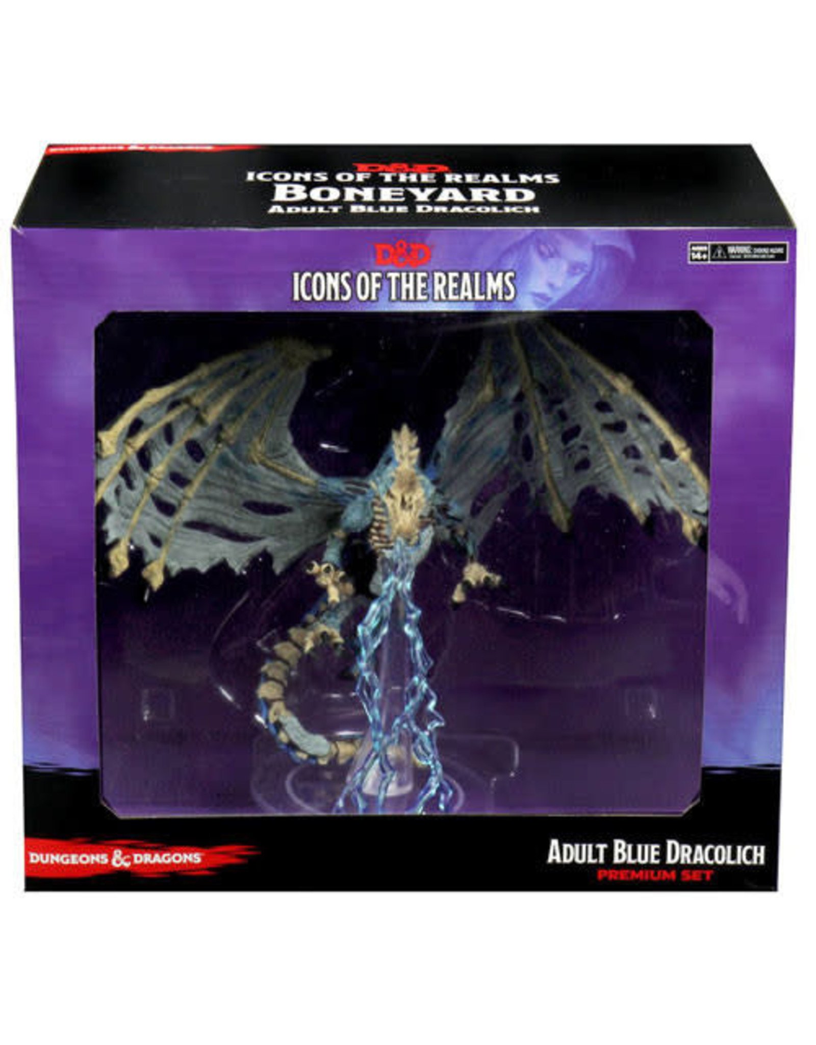 WizKids Dungeons & Dragons Icons of the Realms: Set 18 Boneyard Premium - Blue Dracolich