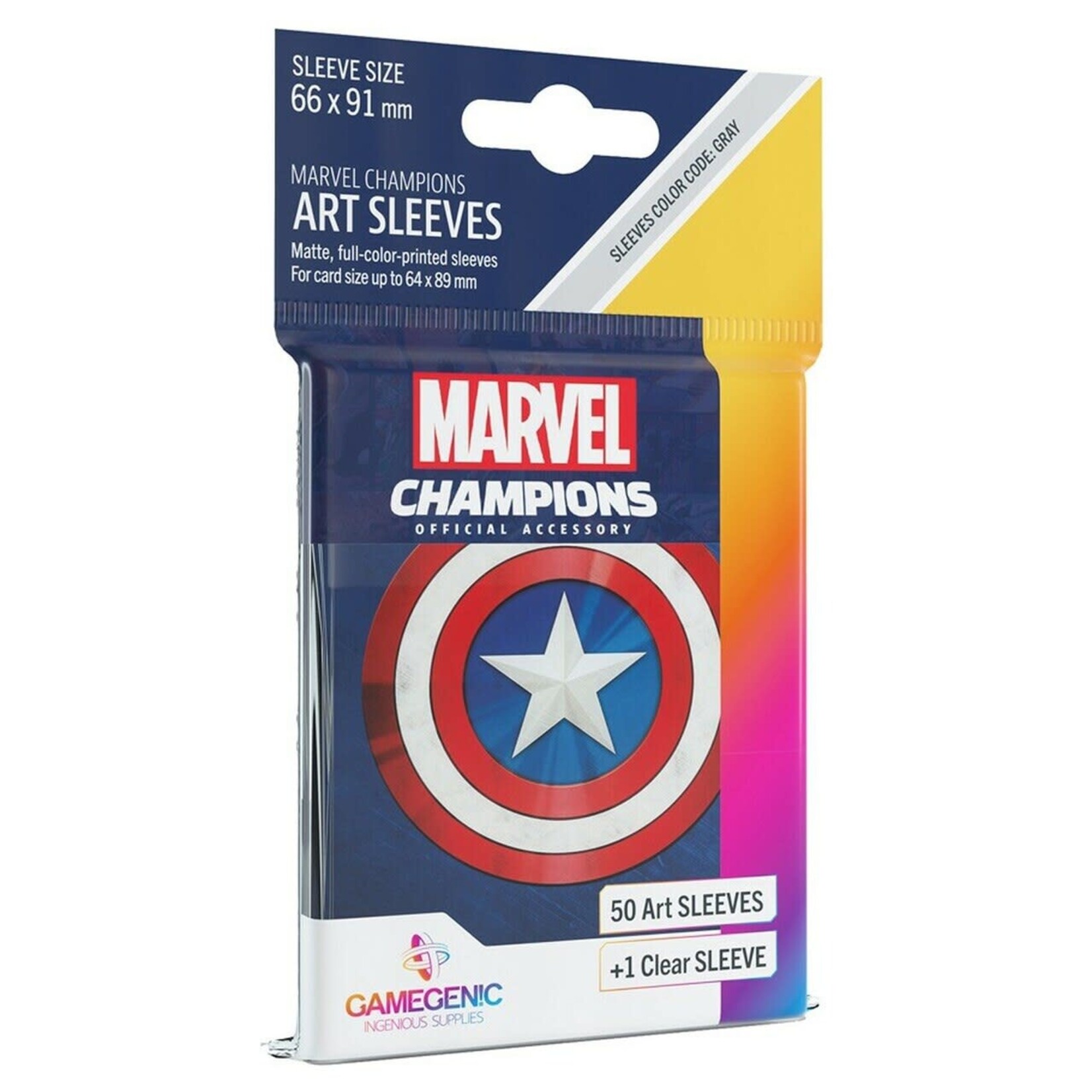 GameGenic DP: Marvel Champions Art Sleeves - Captain America
