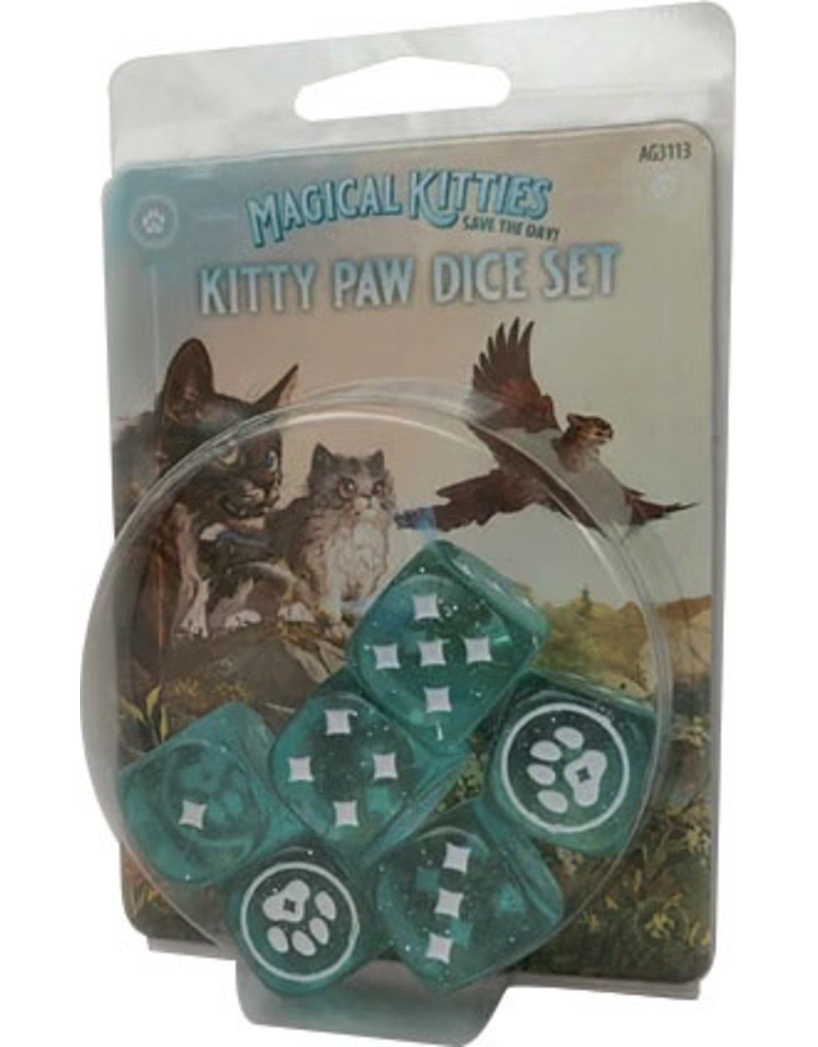 Atlas Games Magical Kitties Save the Day! RPG: d6 20mm Kitty Paw Dice Set (6)