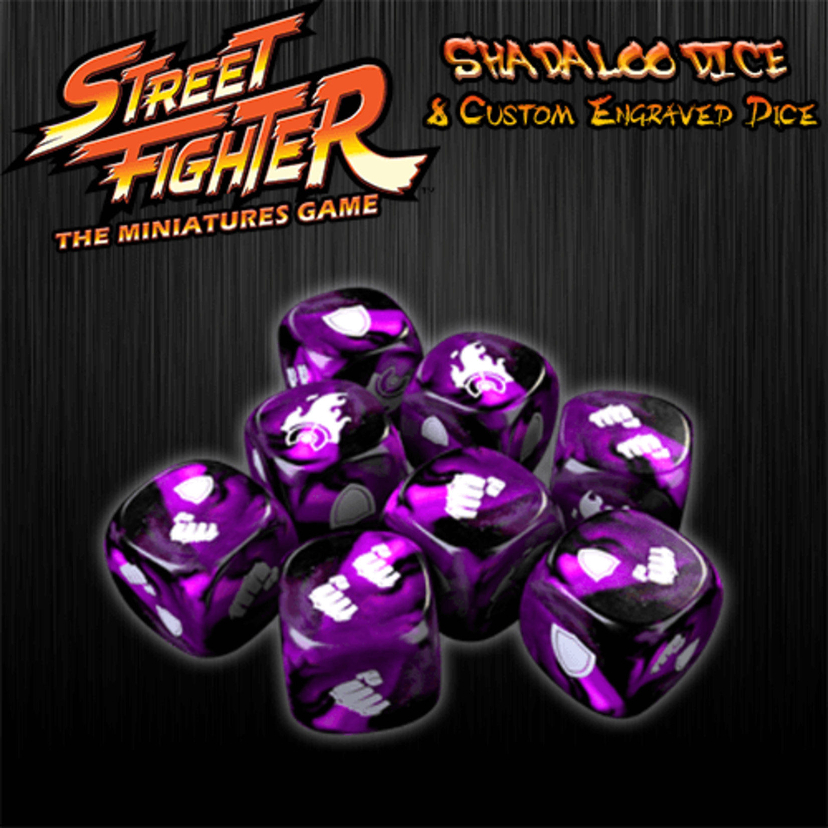 Jasco Street Fighter: The Miniatures Game Purple Shadaloo Dice