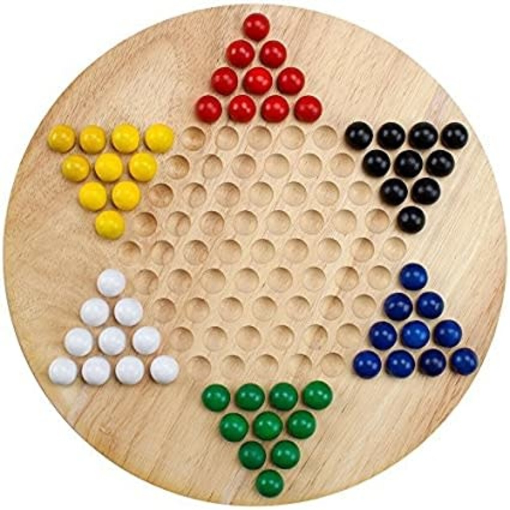 go! Chinese Checkers - Solid Wood Board