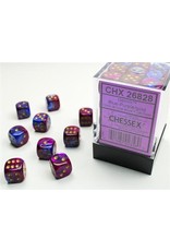 Chessex Gemini 12mm d6 Blue-Purple/gold Dice Block (36 dice)