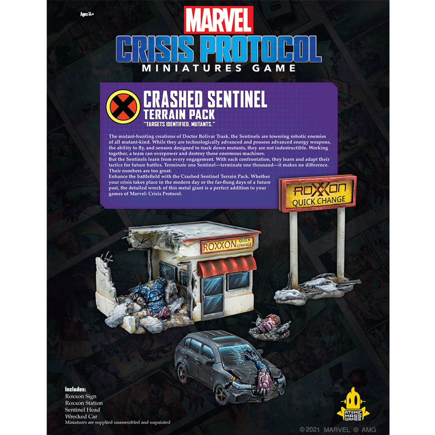 Atomic Mass Games Marvel Crisis Protocol - Crashed Sentinel Terrain Expansion