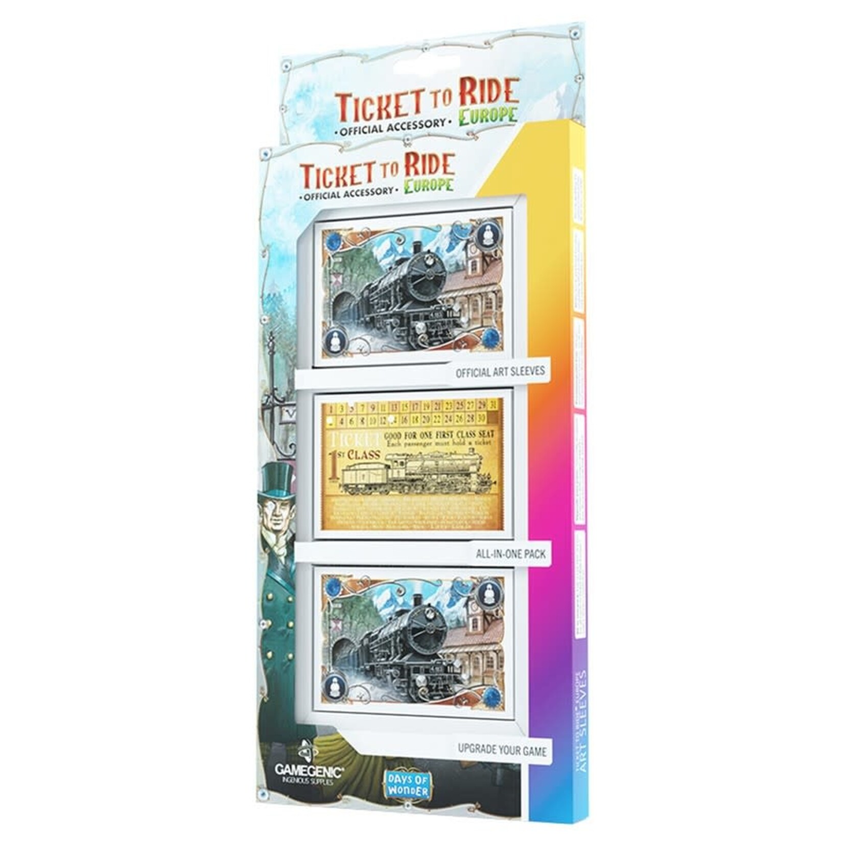 GameGenic DP: Ticket to Ride: EU Art Sleeves(100)