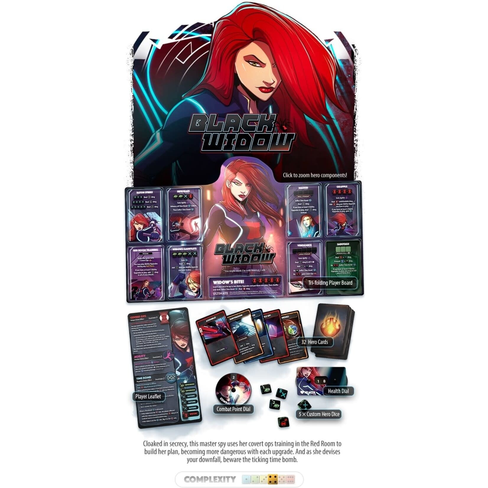 Roxley Game Labs Dice Throne: Marvel: Black Widow Sleeves
