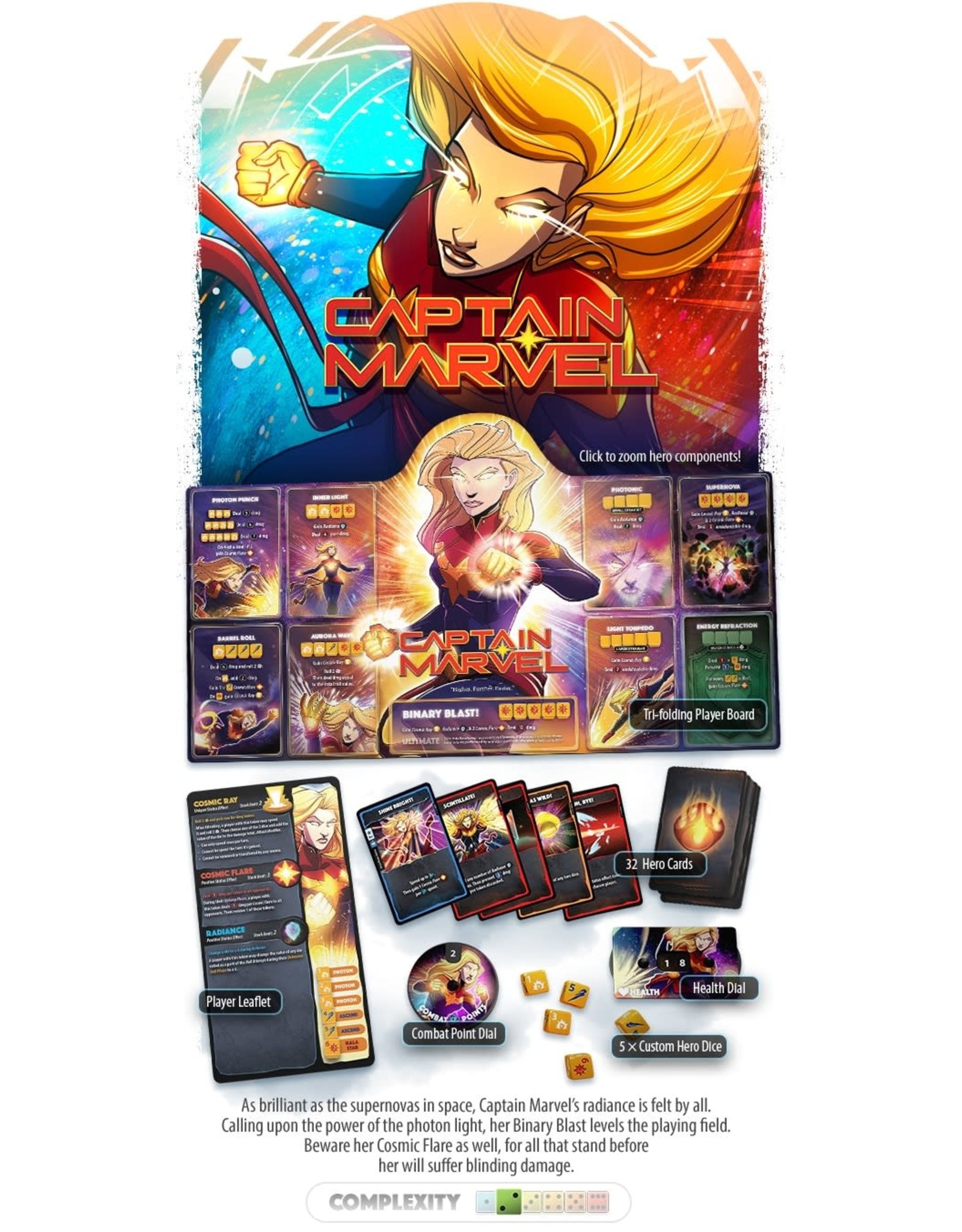 Dice Throne Marvel Captain Marvel Sleeves Go4Games