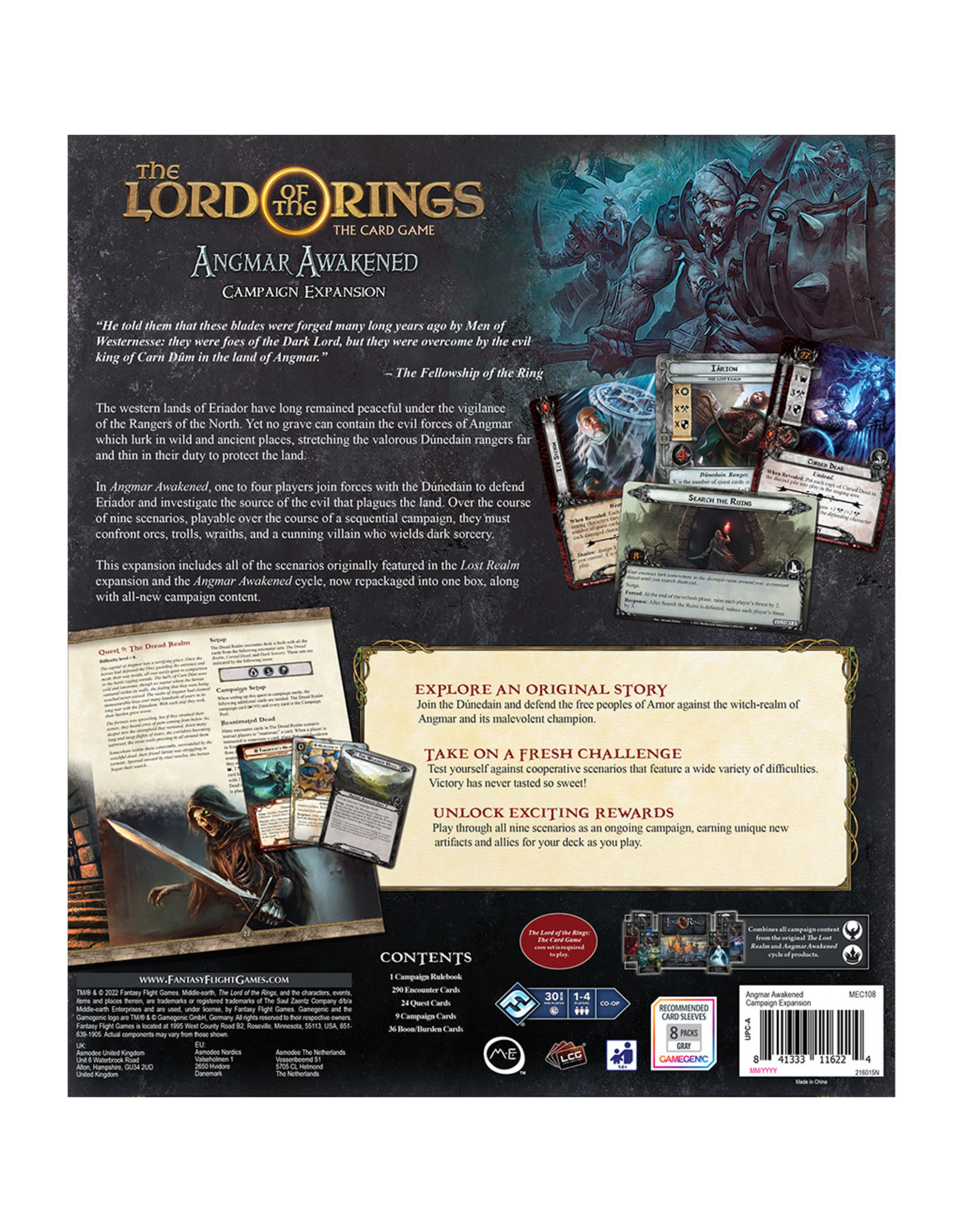Fantasy Flight Games Lord of the Rings LCG: Angmar Awakened Campaign Exp