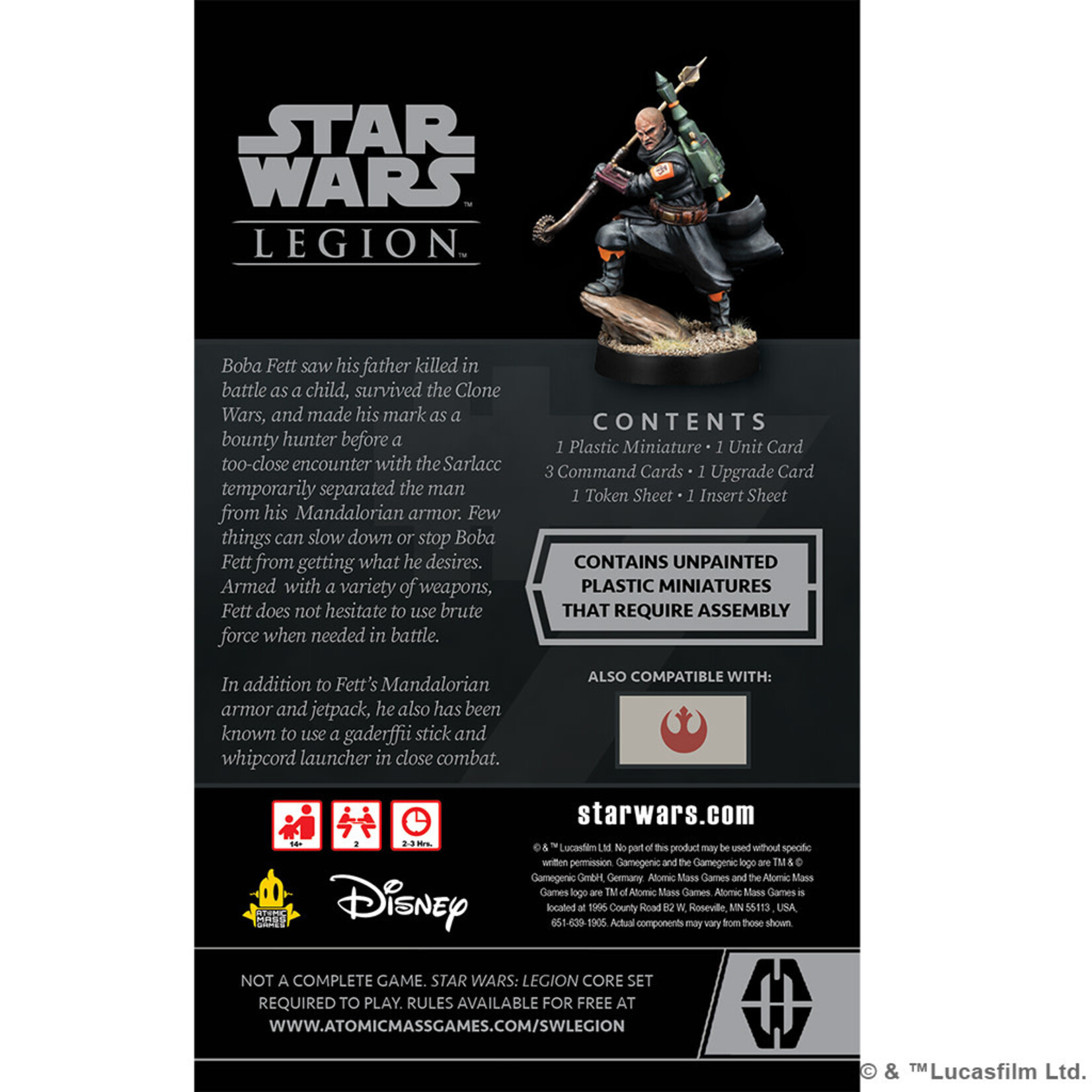 Atomic Mass Games Star Wars Legion: Boba Fett (Daimyo) Operative Expansion