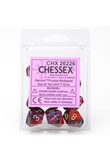 Chessex d10 Gemini Purple-Red/gold (10)