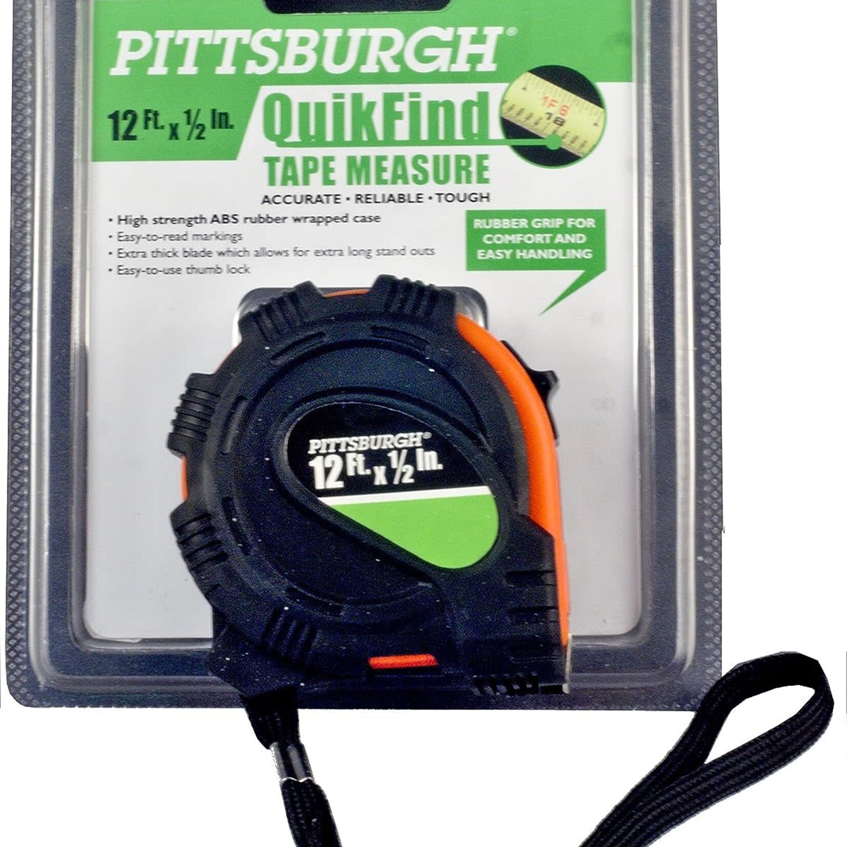 Pittsburgh QuikFind Tape Measure 12ft