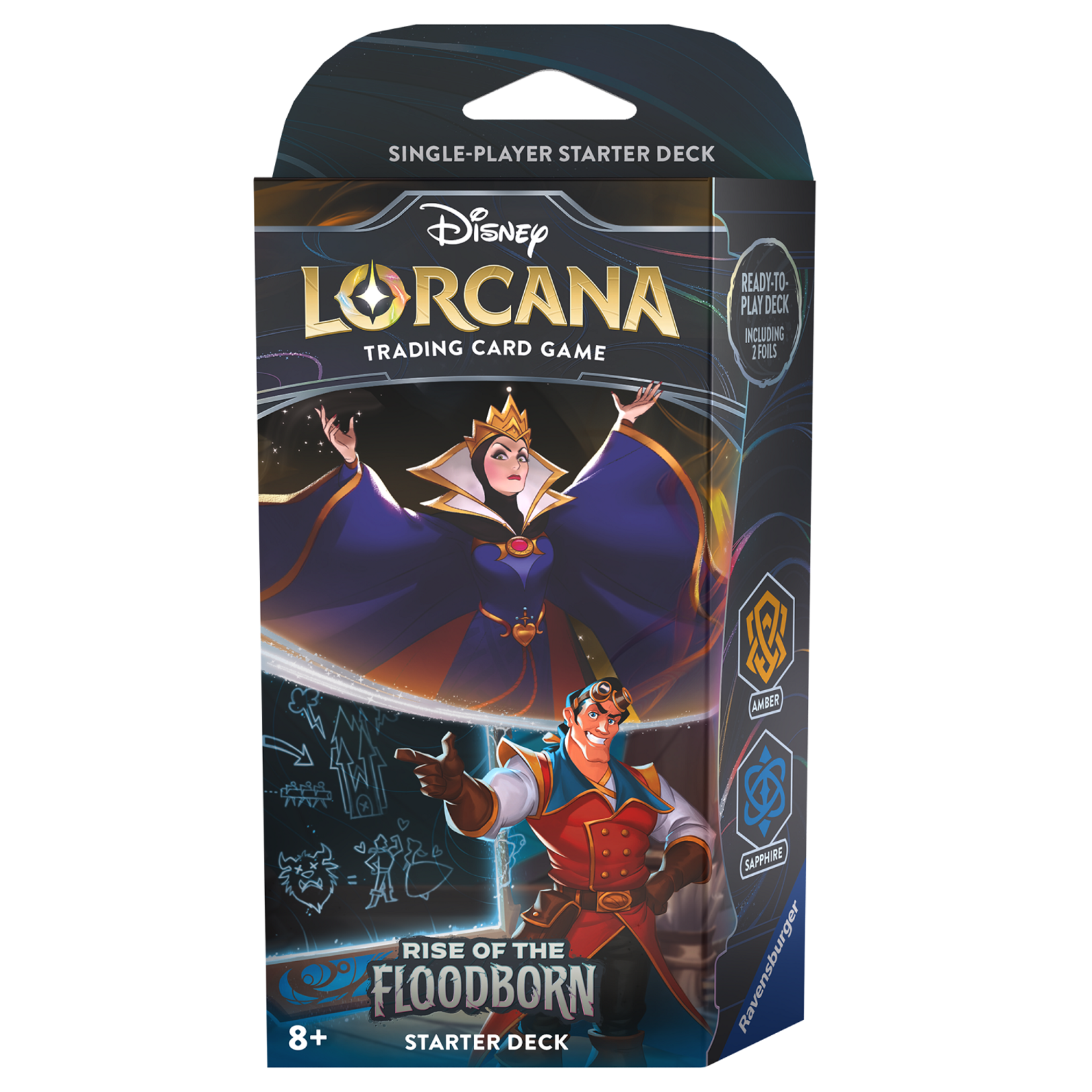 Ravensburger Disney Lorcana TCG: Rise of the Floodborn Starter Deck - Amber/Sapphire