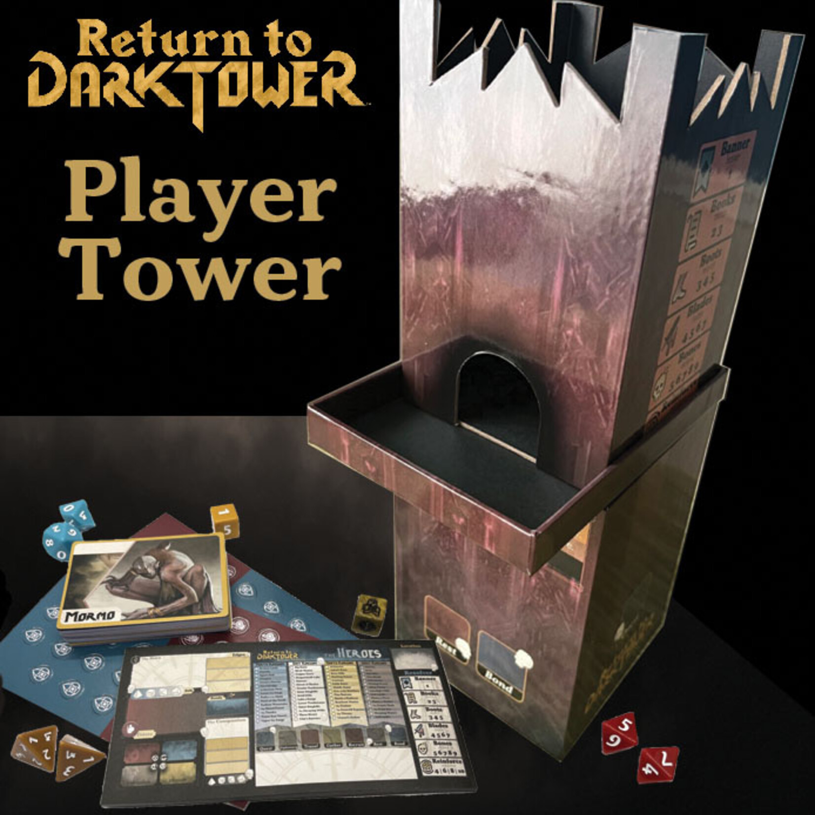 9th Level Games Return to Dark Tower Fantasy RPG: Player Tower Accessory Set