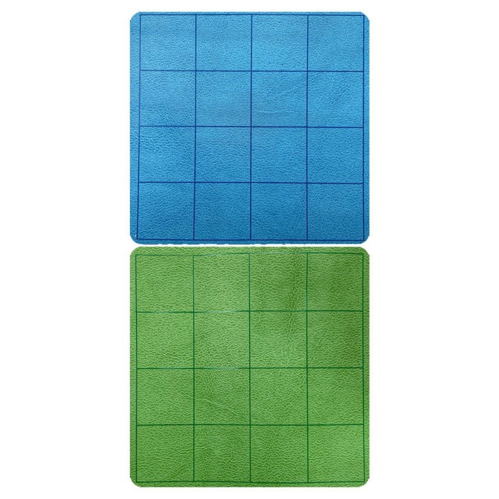 Chessex Megamat: Reversible Squares Blue/Green (34½” x 48” Playing Surface)