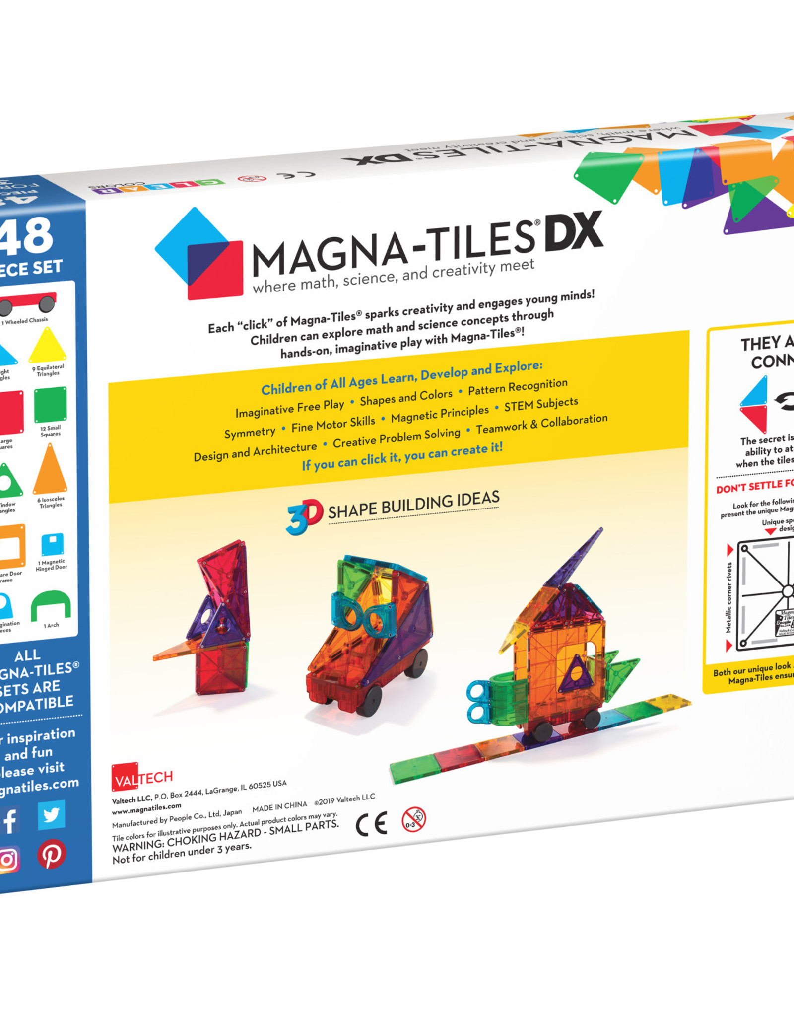 Magna-Tiles Magna-Tiles Clear DX 48 pc set